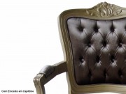 Poltrona Cadeira com Braço Luis XV com Encosto em Tela ou Capitone